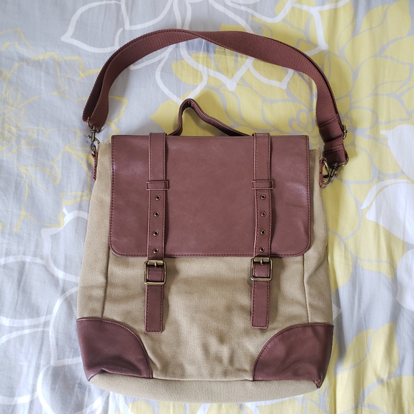 Brown and Tan Men's Bag - Picture 8 of 11